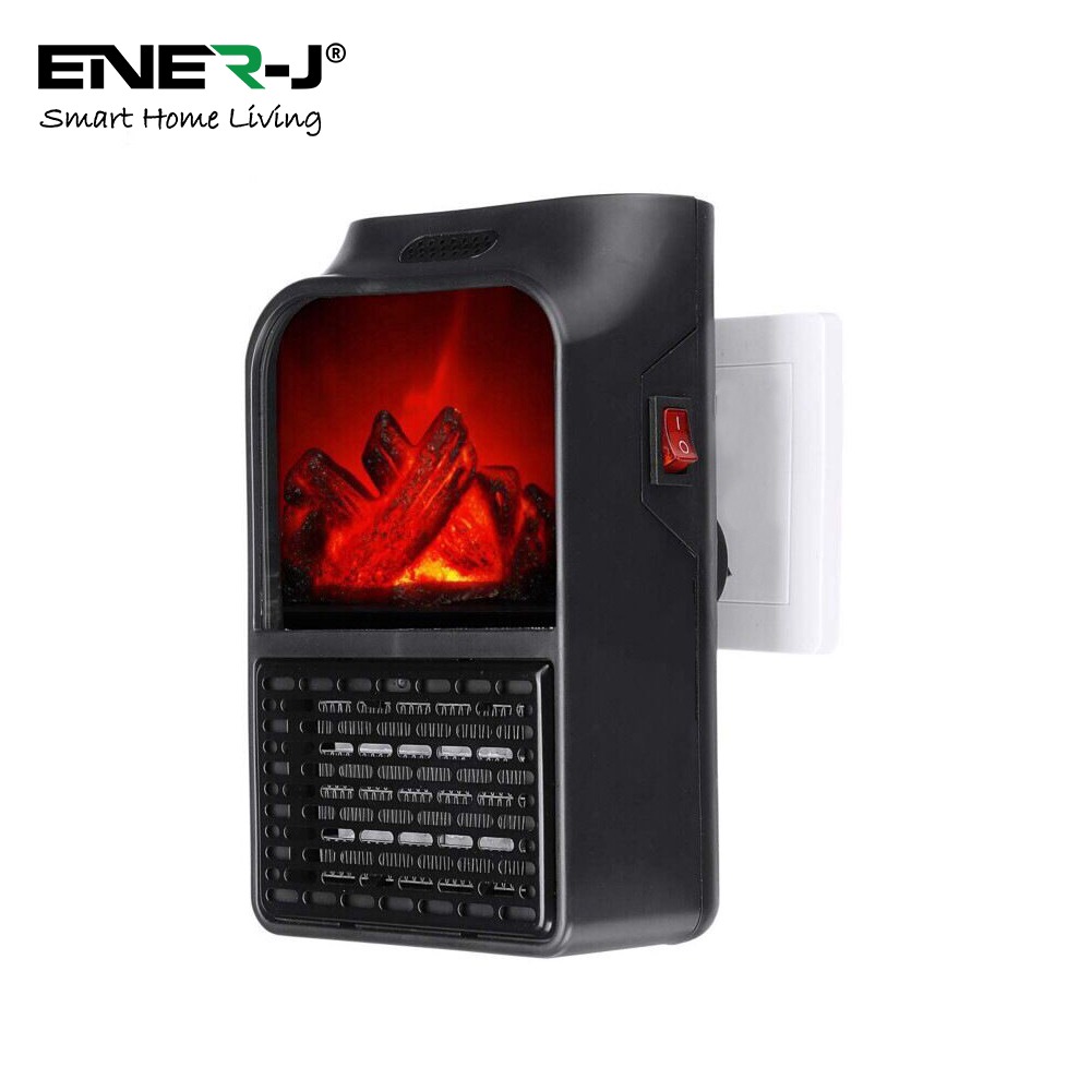 900W Mini Electric Wall-outlet Flame Heater